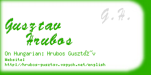 gusztav hrubos business card